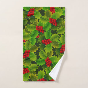 Festin Green Holly Feuilles Red Berries