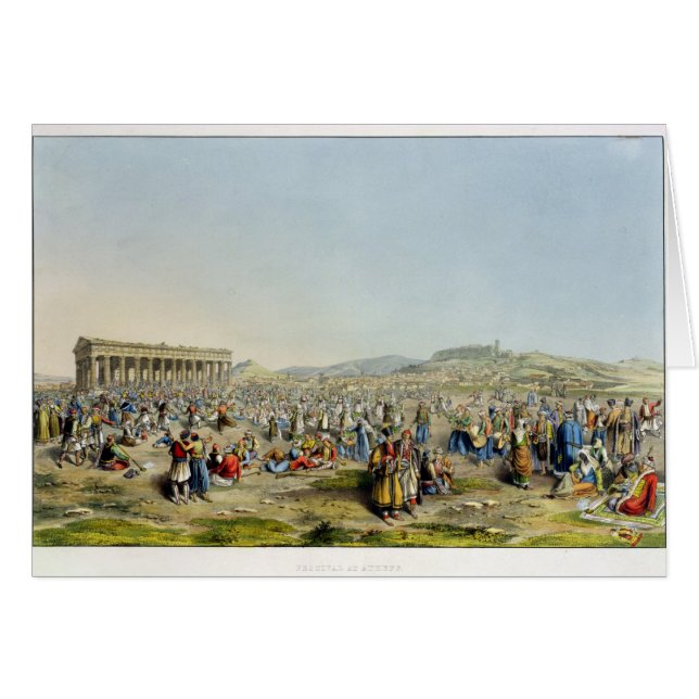 Festival à Athènes, pub. par J. Rodwell, 1830 (Devant horizontal)