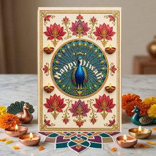 Festival de Deepavali de Diya d'or de Lotus Rose P
