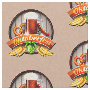 Festival de la bière Oktoberfest sur tissu Brown