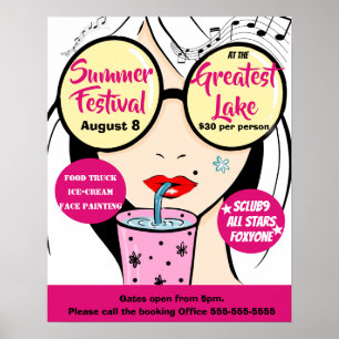 festival de musique boho flyer, affiche