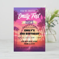 Festival de musique Fest Anniversaire Invitation E
