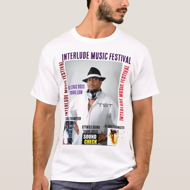 FESTIVAL DE MUSIQUE INTERLUDE. T-shirt pour hommes (Devant)