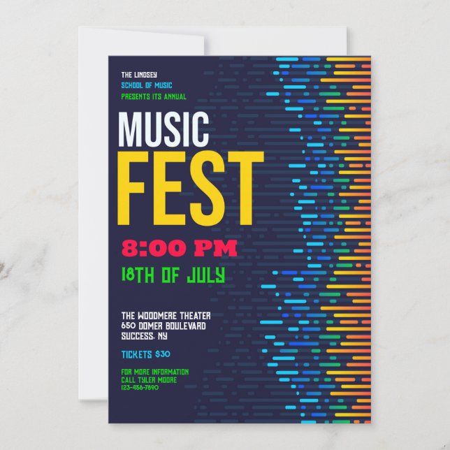 Festival de musique Invitation (Devant)