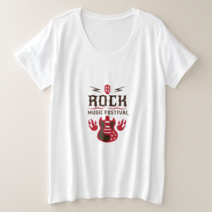Festival de rock guitare T-shirt femme