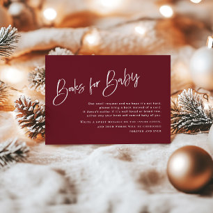 Festive Bourgogne Baby shower Livres pour Baby Car