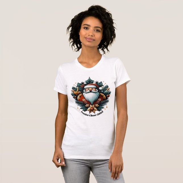 Festive Cheer 2025 PNG T-Shirt (Devant entier)