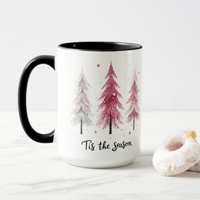 Festive Christmas Mug with Santa Claus Design (Avec donut)