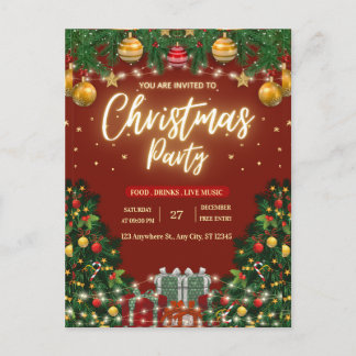 Festive Christmas Party Invitation