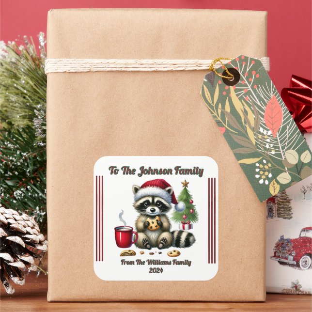 Festive Christmas Sticker for Gifts (vacances)