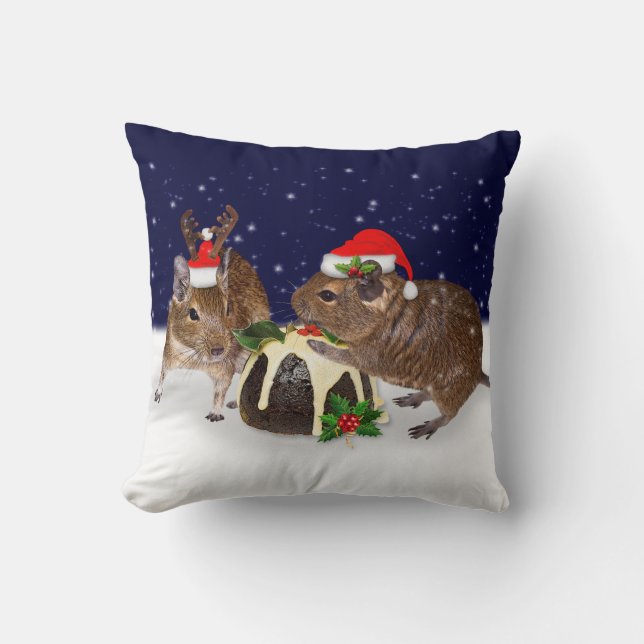 Festive Degus Coussin (Recto)