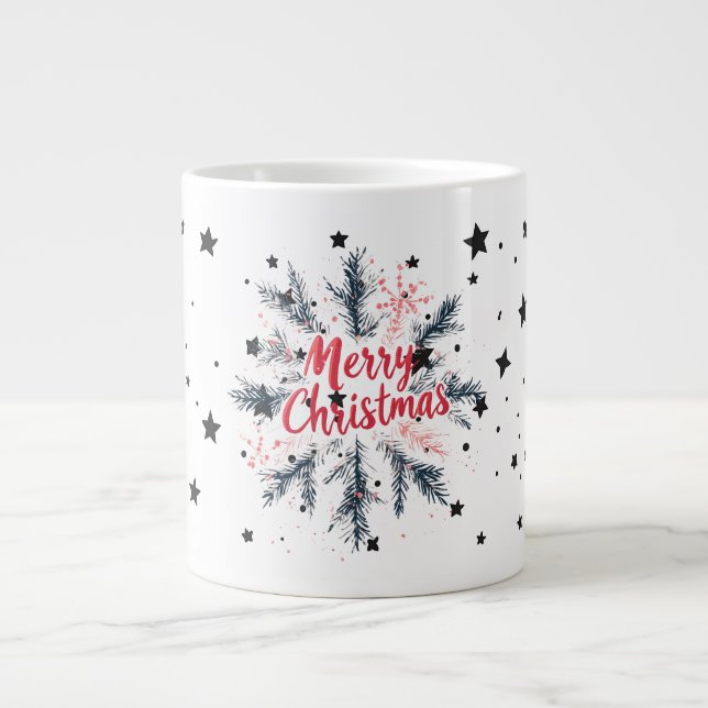 Festive Fnowflake Christmas Mug (Devant)
