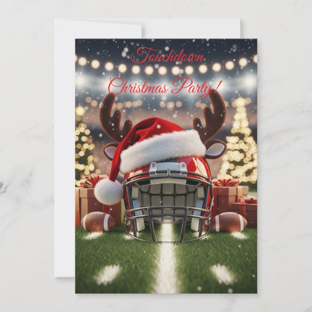 Festive Football Cheer - Invitation Jeu de Vacance (Devant)