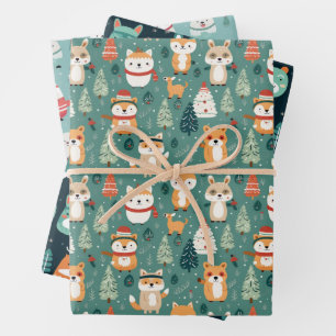 Festive Forest Friends Envelopper des feuilles de