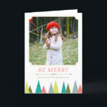Festive Forest Holiday Photo Cartes de voeux<br><div class="desc">Toutes les photographies sont affichées. This product is only intended to be purchased once sample photographique replaced with your own images.</div>