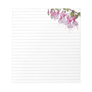 Festive Fuchsias sur un Bloc-notes de taille moyen