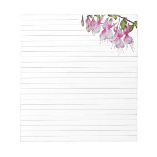 Festive Fuchsias sur un Bloc-notes de taille moyen