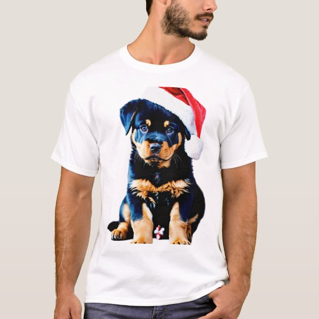 Festive & Furry: Santa Dog T-Shirt Collection (Devant)