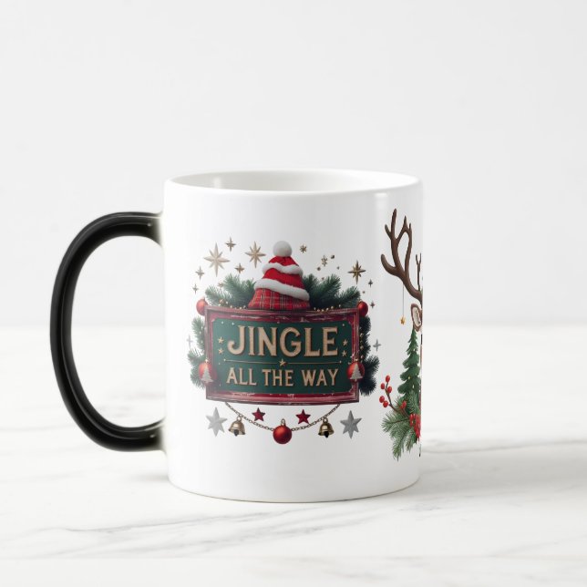 Festive "Jingle All Way" Couleur Morpher Mug (Gauche)