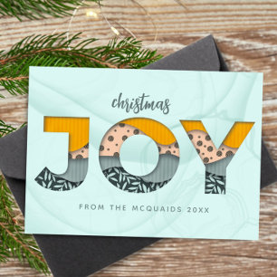 Festive Joy Watercolor Carte de vacances moderne