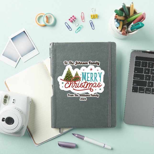 Festive Merry Christmas Sticker (Couverture iPad)