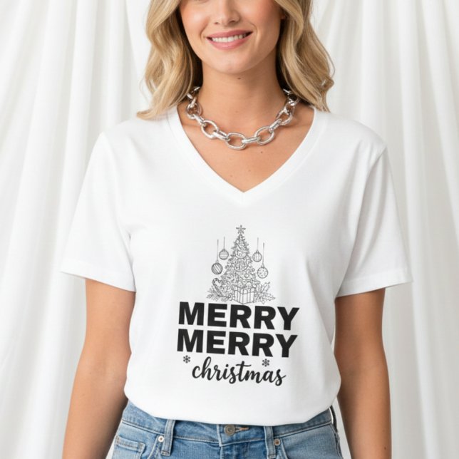 Festive Merry Christmas T-Shirt – Colorful Holiday (Créateur téléchargé)