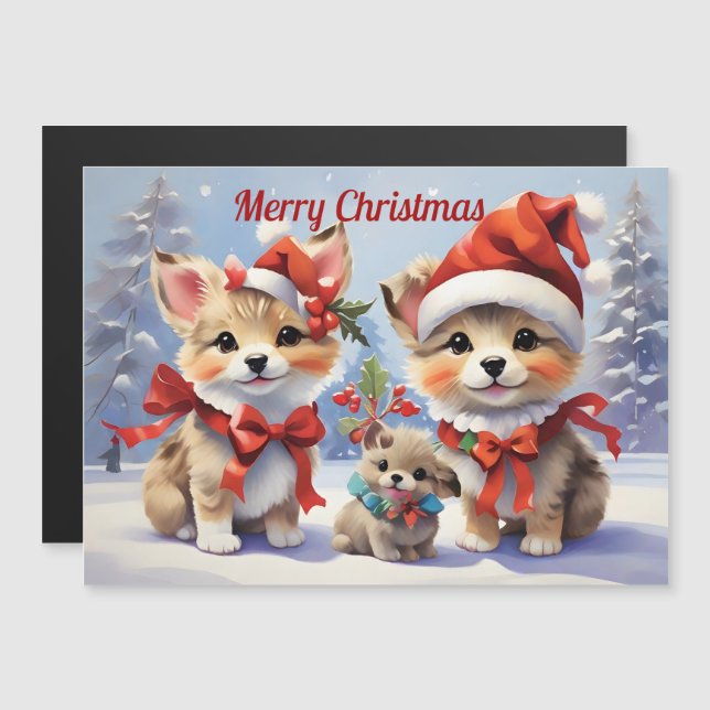 Festive Noël Puppies vacances (Devant / Derrière)