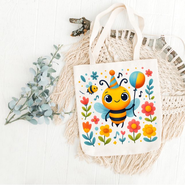 Festive Party Bee Tote Bag (Créateur téléchargé)