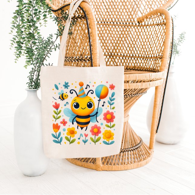 Festive Party Bee Tote Bag (Créateur téléchargé)