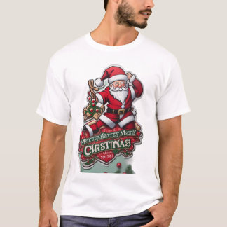 Festive Père Noël Christmas T-Shirt Design