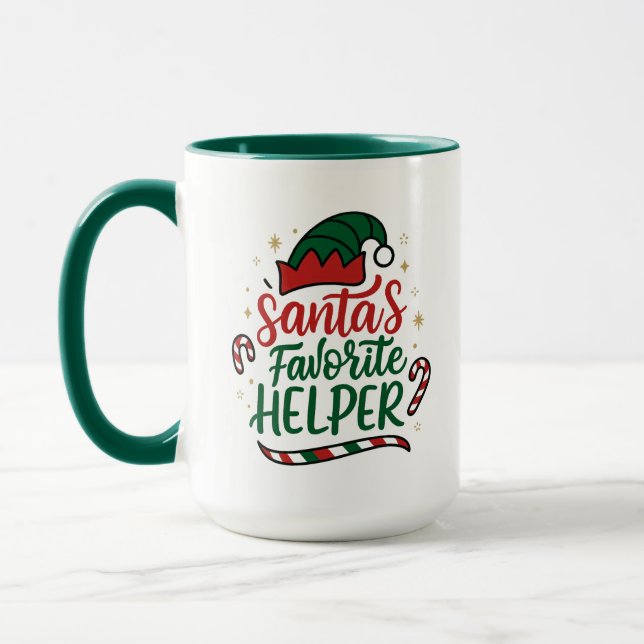 Festive Santa Helper Christmas Combo Mug (Gauche)