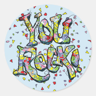 Festive "Vous Rock !" Sticker à lettres