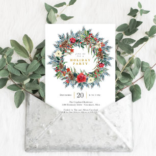 Festive Wreath Fête Invitation