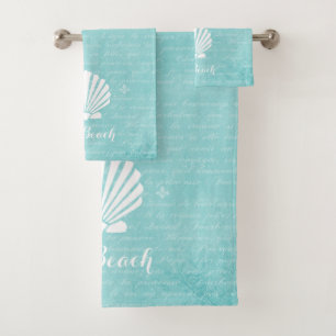 Feston Shell Girly d'Aqua de plage chic avec le