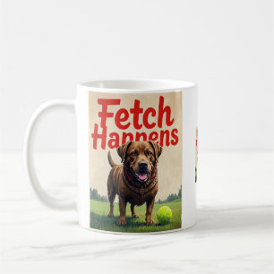 Fetch Happens Mug de tasse de café pour chien humo