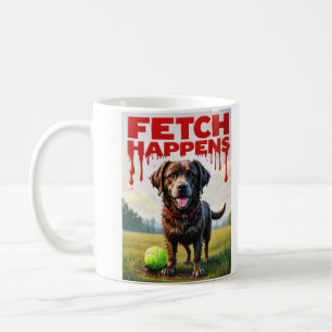Fetch Happens Mug de tasse de café pour chien humo