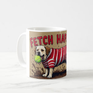 Fetch Happy Un chien humoristique tasse de café de