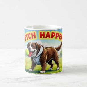 Fetch Happy Un chien humoristique tasse de café de