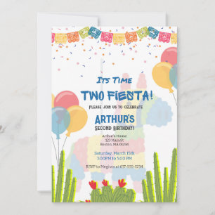 Fête 2 Anniversaire Pinata Invitation