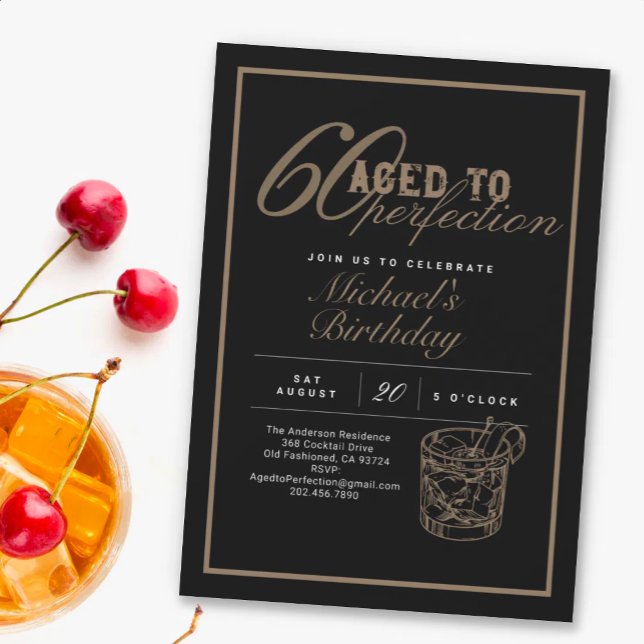 Fêté à la perfection - Invitation pour les 60 ans  (Créateur téléchargé)