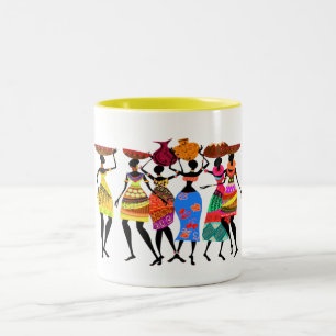 Fête africaine • Mug à café bicolore
