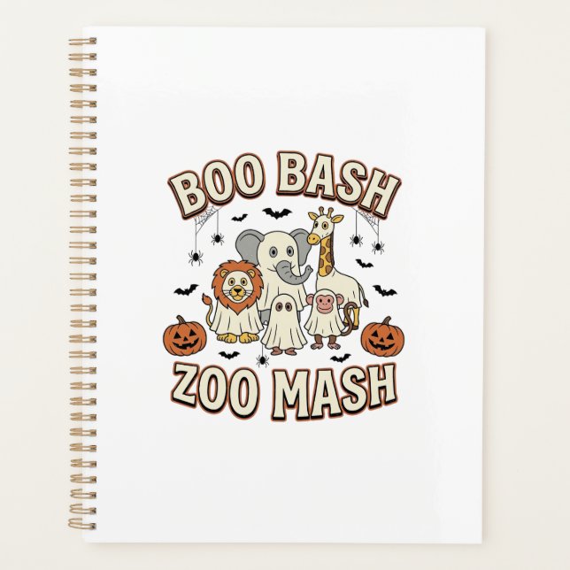 Fête amusante d'animaux de Zoo Boo Bash Halloween_ (Devant)
