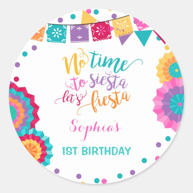 Fête Anniversaire Favoriser Sticker étiquette Scea (Devant)