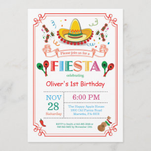 Fête Anniversaire Invitation de fête mexicaine