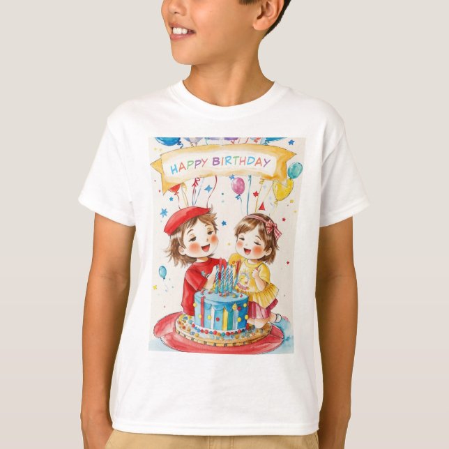 Fête Anniversaire Pour T-Shirt Twins (Garçon) (Devant)