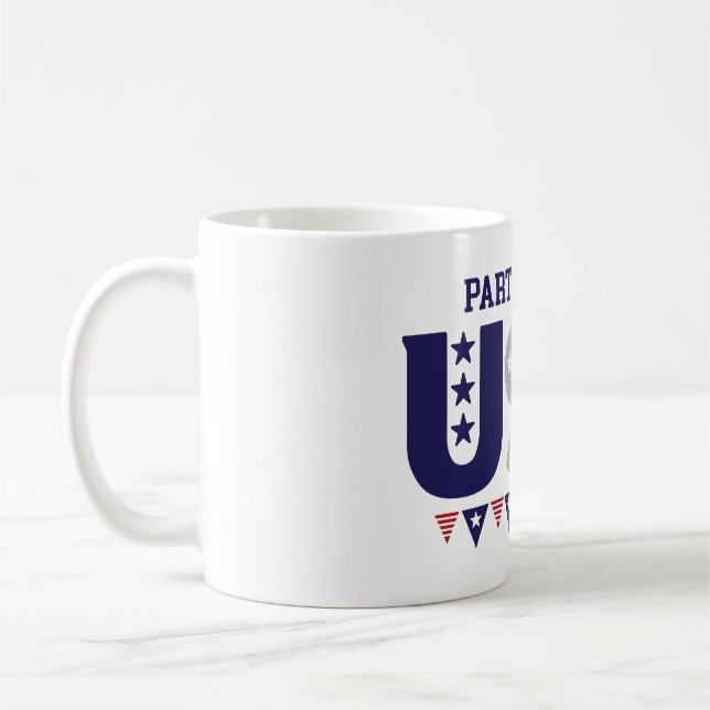 Fête aux USA Mug avec Drapeau - Drôle cadeau amusa (Gauche)