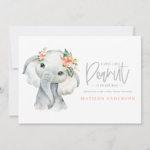 Fête baby shower de petite fille à l'éléphant aqua