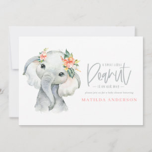 Fête baby shower de petite fille à l'éléphant aqua