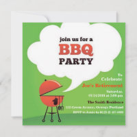Fête barbecue sur pelouse ou Jardin Invitation per