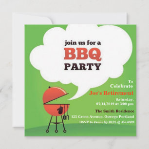 Fête barbecue sur pelouse ou Jardin Invitation per